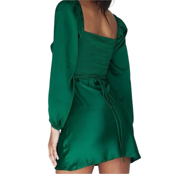PRINCESS POLLY emerald green Nikita Mini dress size 8 NWOT - Picture 3 of 9